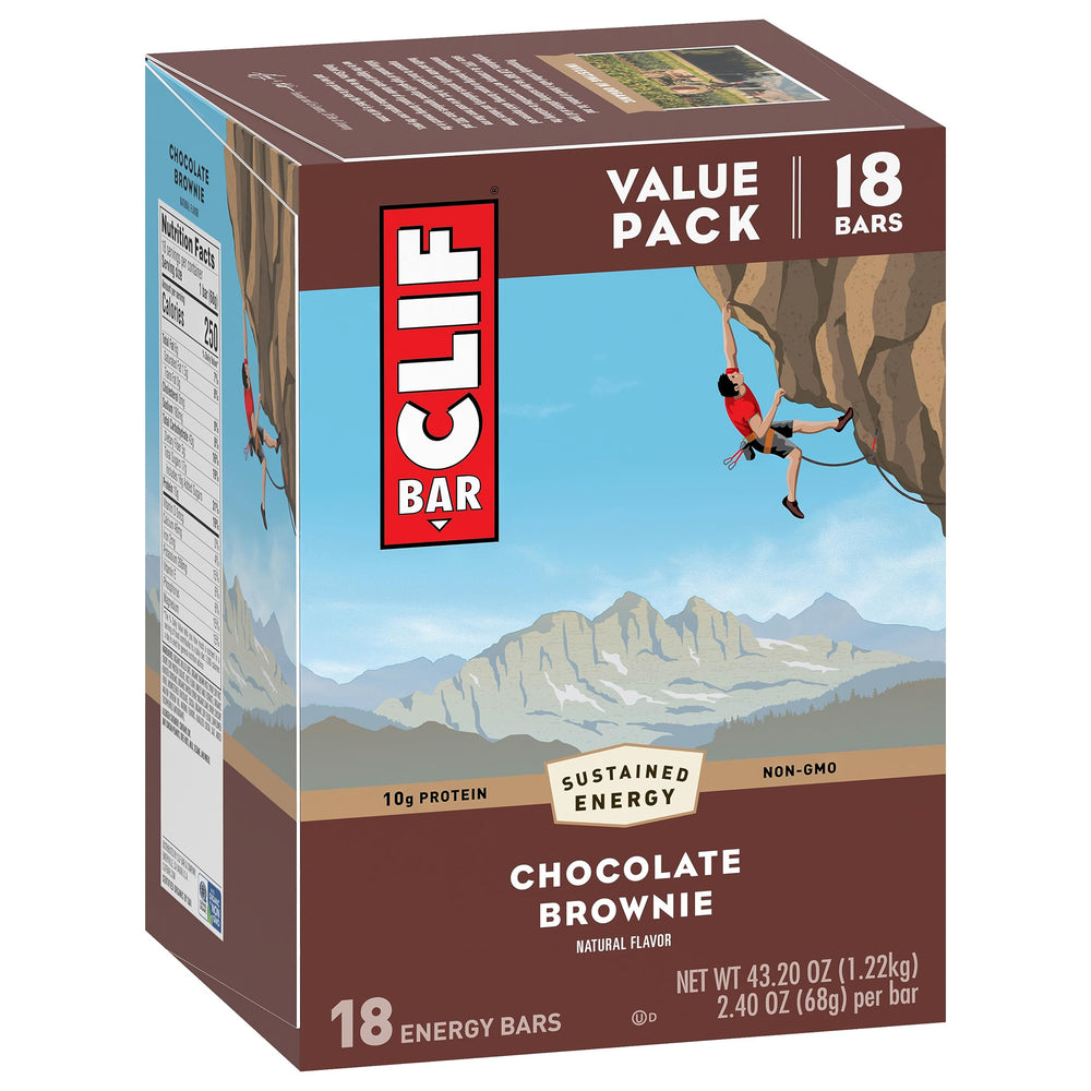 CLIF Bar Chocolate Brownie as a breakfast energy option.