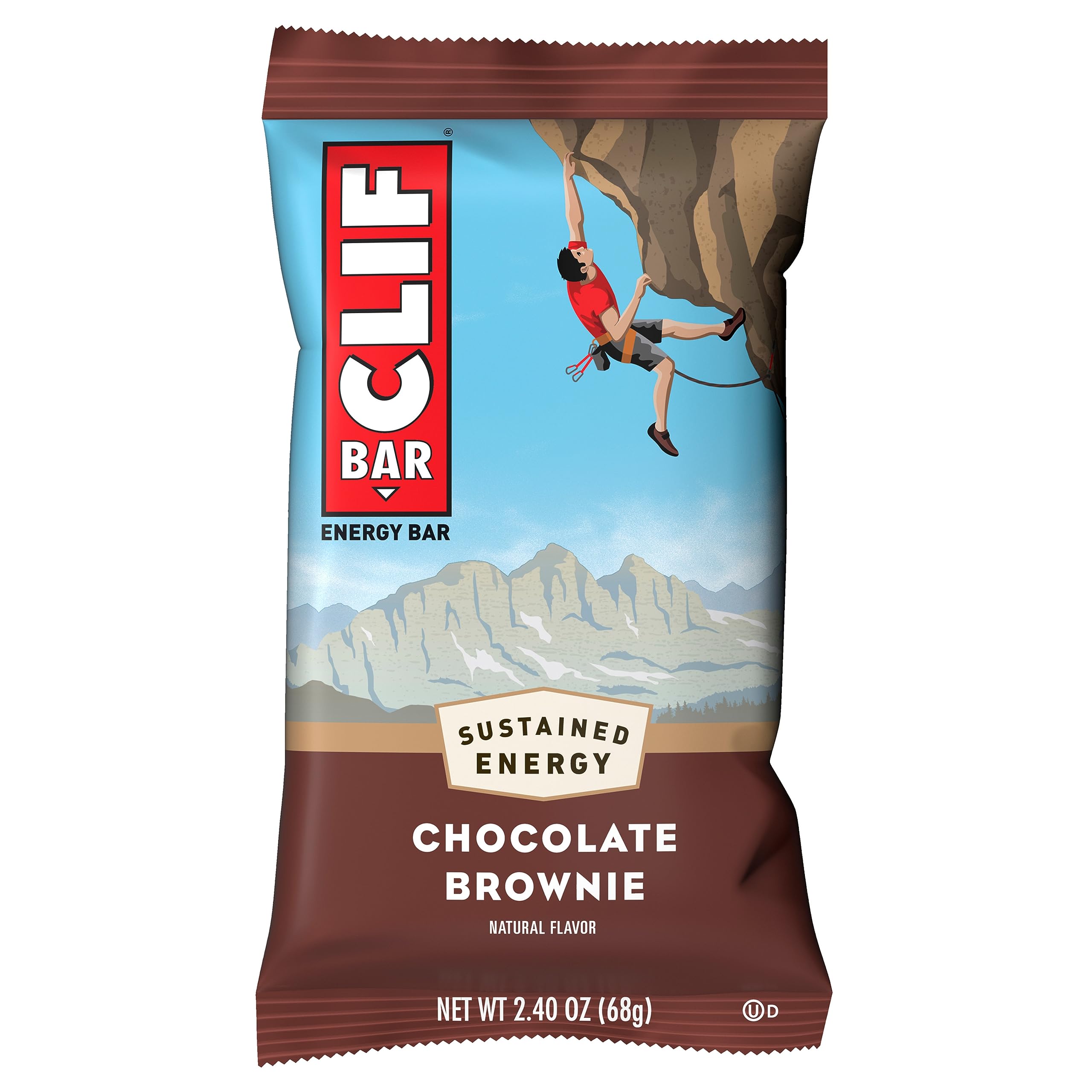 CLIF Bar Chocolate Brownie ingredients highlight oats and protein.