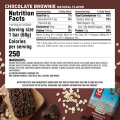 CLIF Bar Chocolate Brownie pack, convenient 18-pack for workouts.