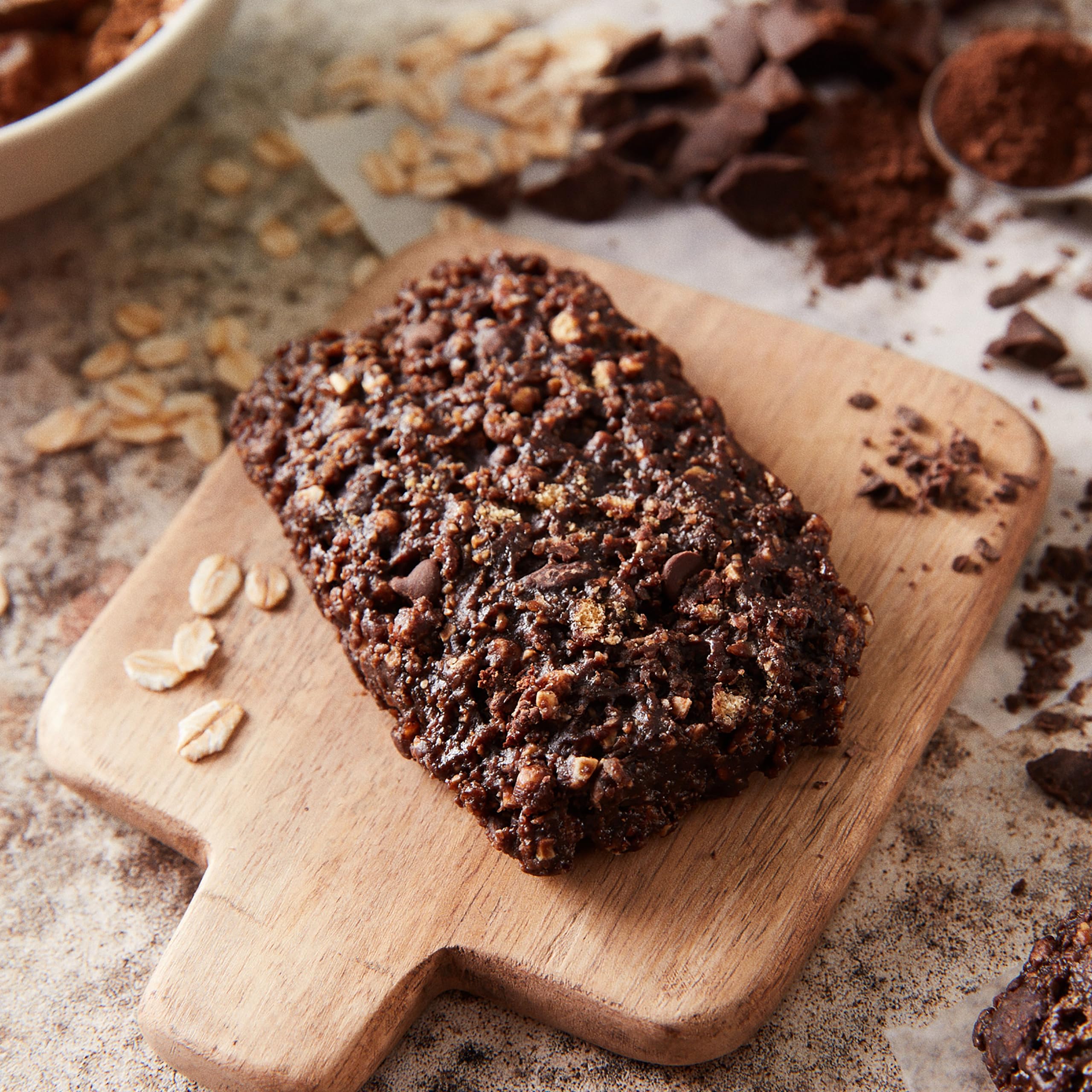 CLIF Bar Chocolate Brownie packaging reflects sustainable production.