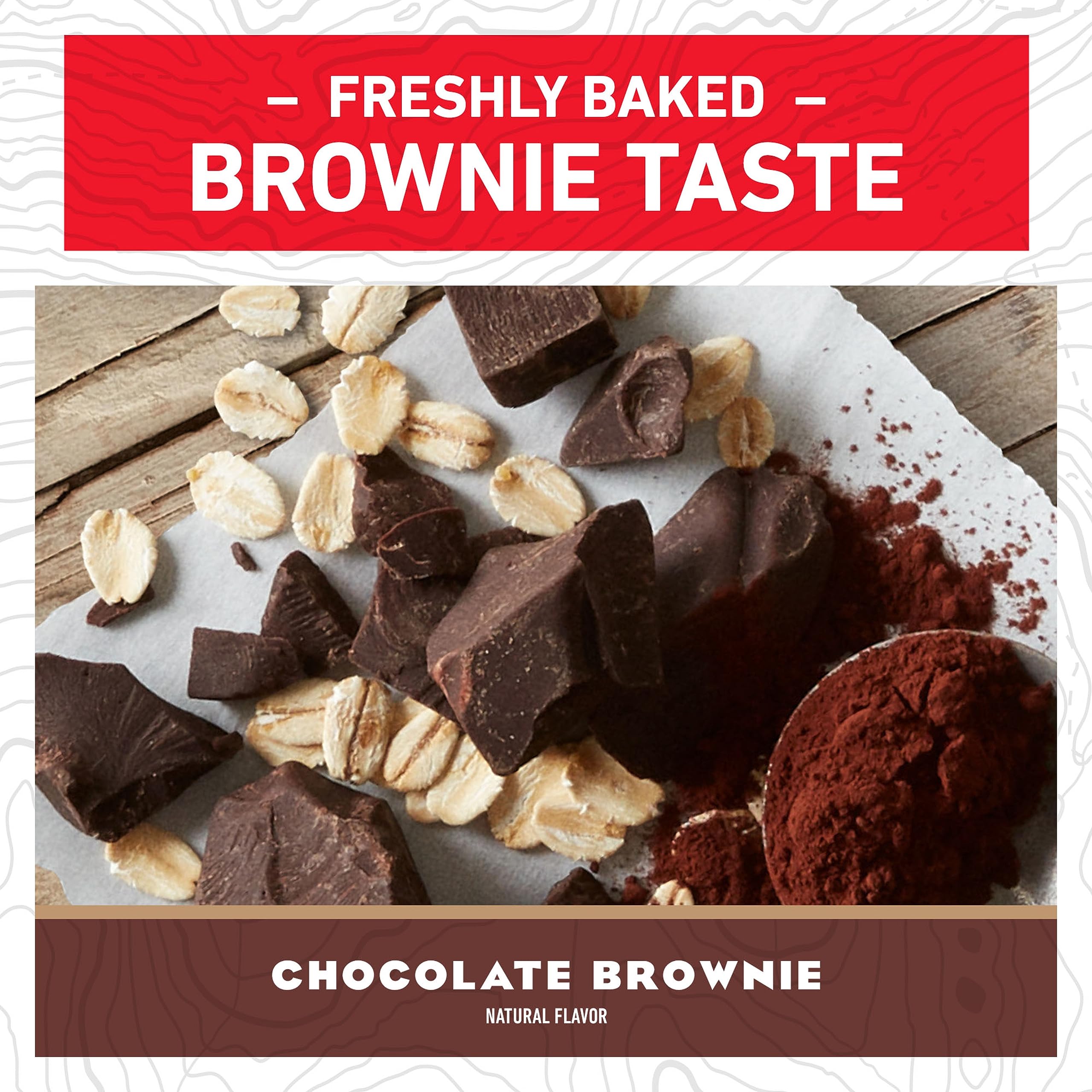 CLIF Bar Chocolate Brownie on hiking trail for sustained energy.