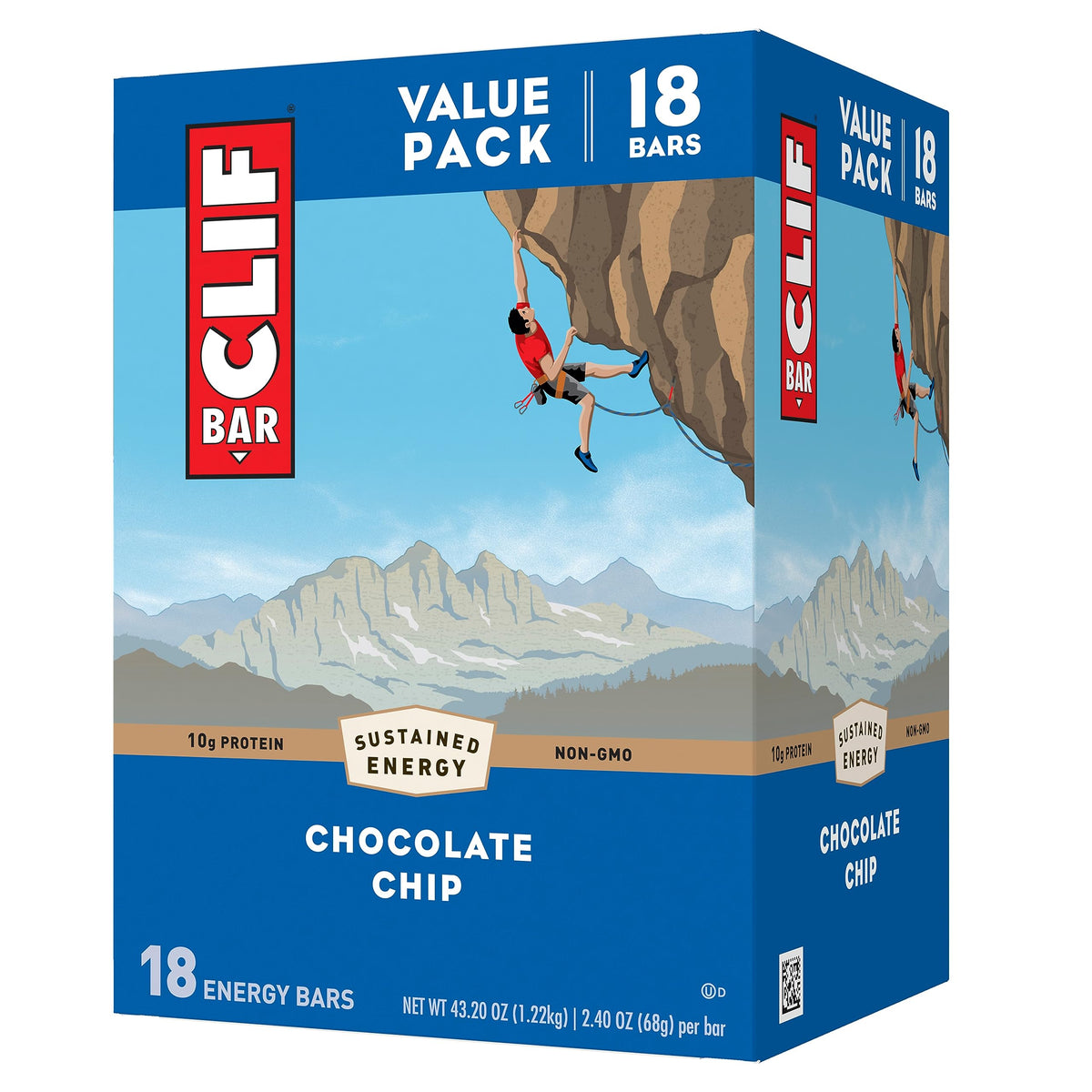 CLIF Bar Chocolate Chip with organic oats for on-the-go energy