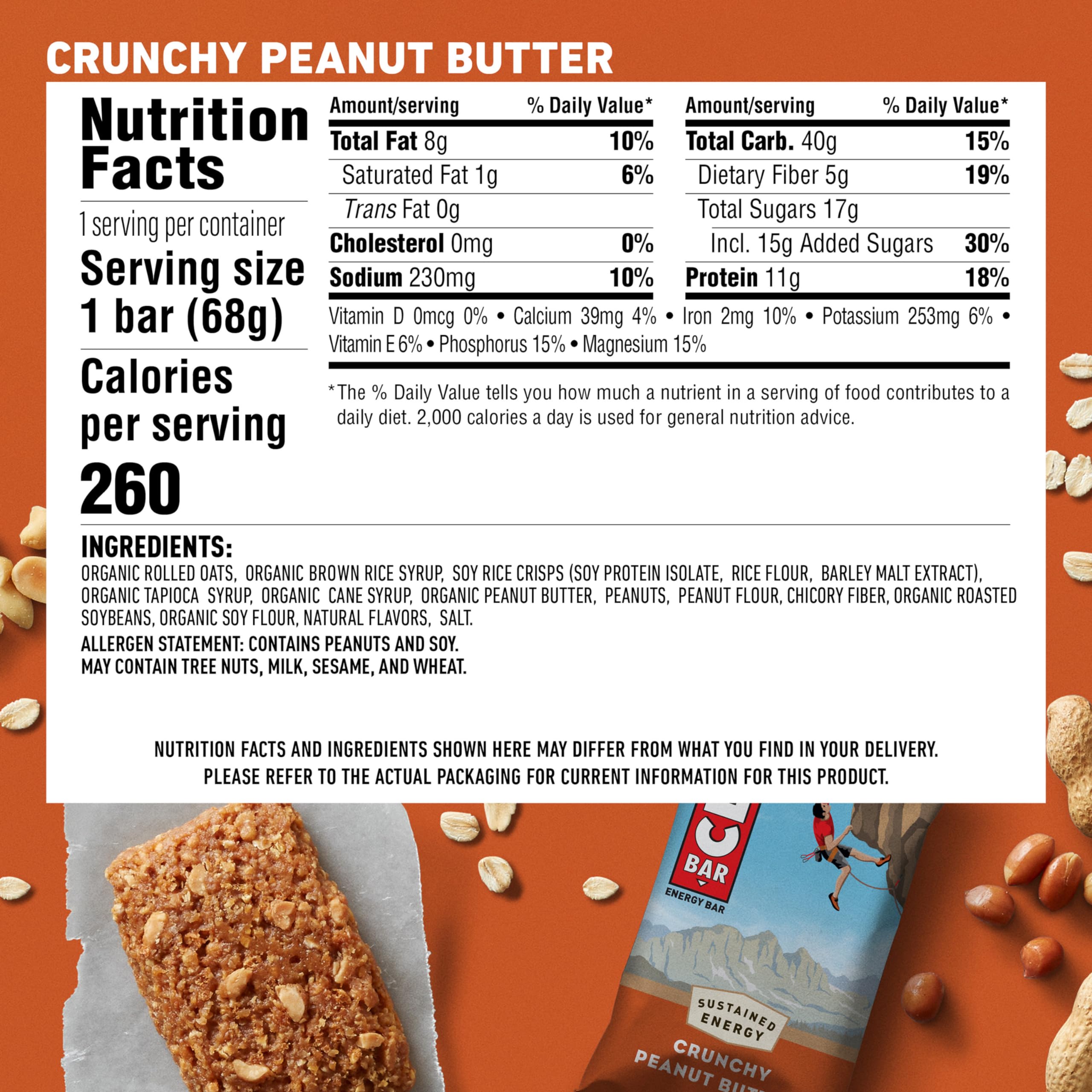 CLIF Bar Non-GMO plant-based ingredients close-up for clean fueling.