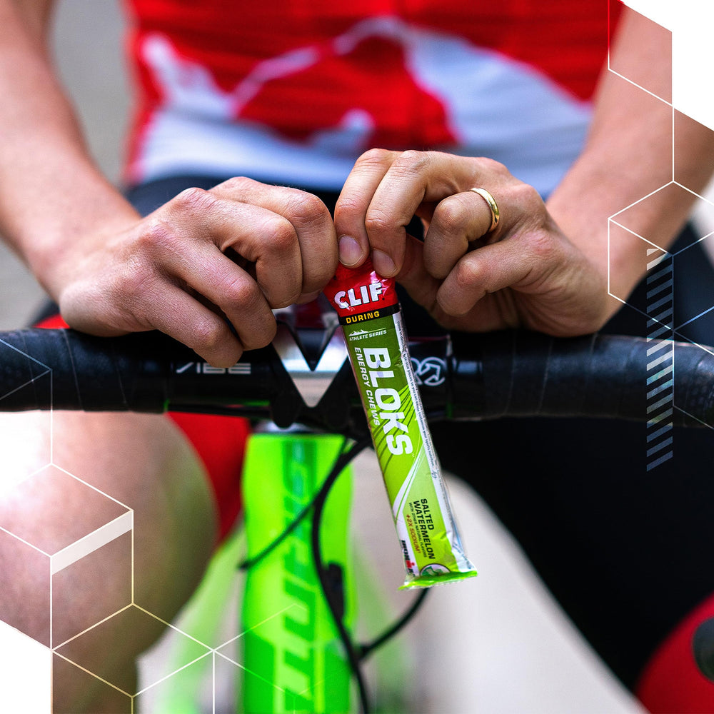 Caffeine content information for CLIF BLOKS Salted Watermelon flavor.