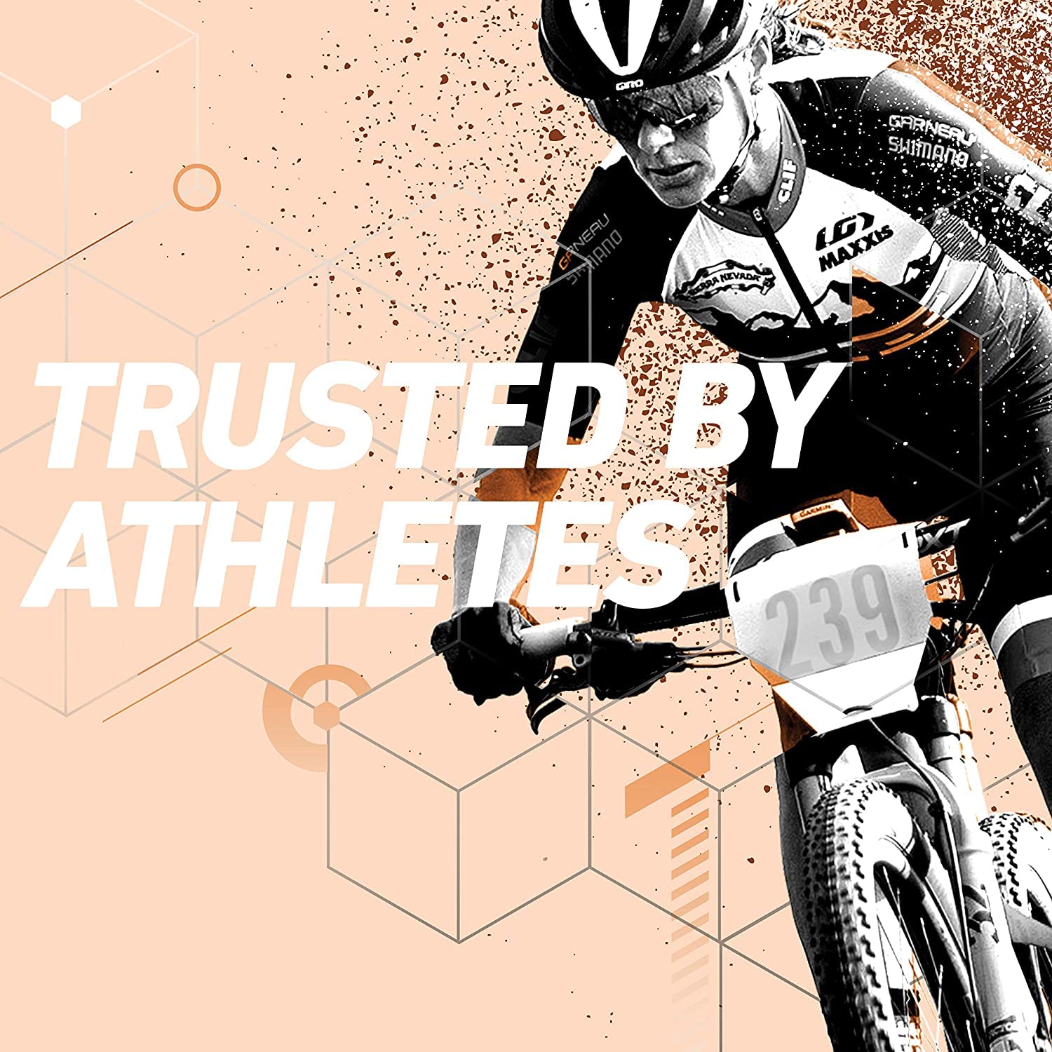 Non-GMO, plant-based ingredients highlight Clif Bloks Orange Energy Chews.