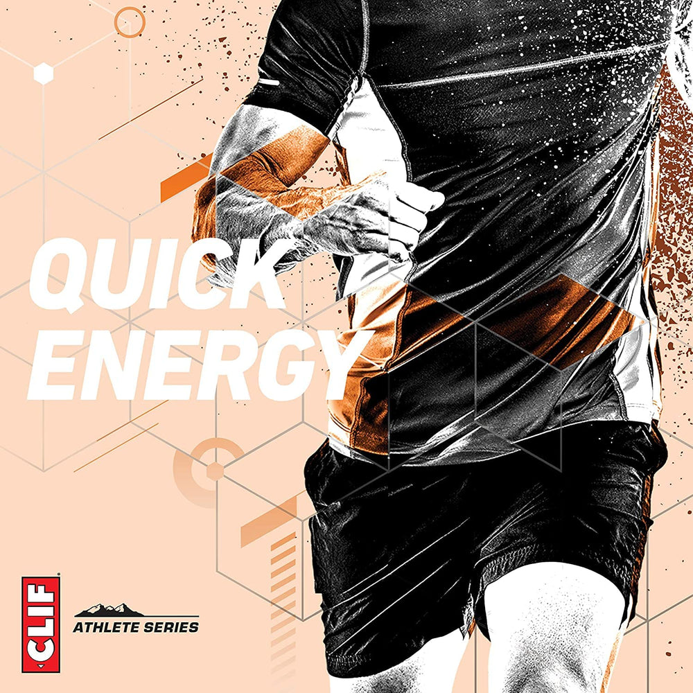 Close-up of Clif Bloks Orange Energy Chews wrapper and texture.