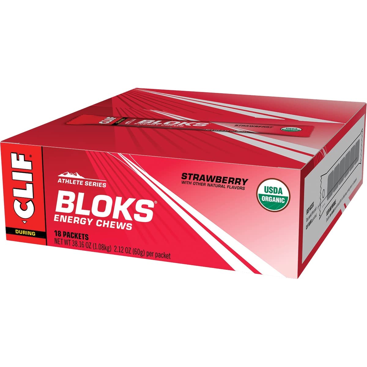 Athlete on bicycle with CLIF BLOKS Strawberry flavor fueling during a ride.