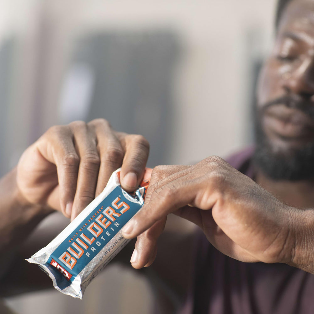 CLIF BUILDERS bar gluten-free label, trust in quality ingredients