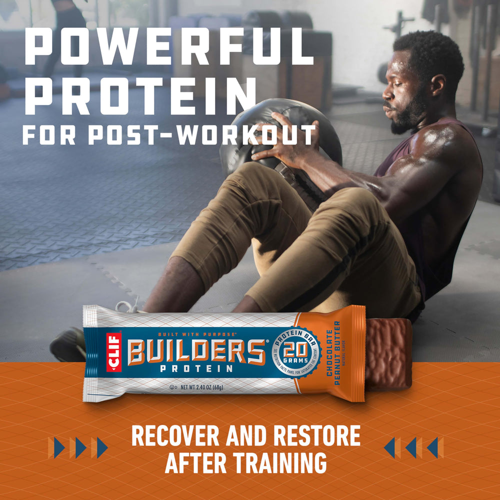 CLIF BUILDERS bar on track, quick bite during training