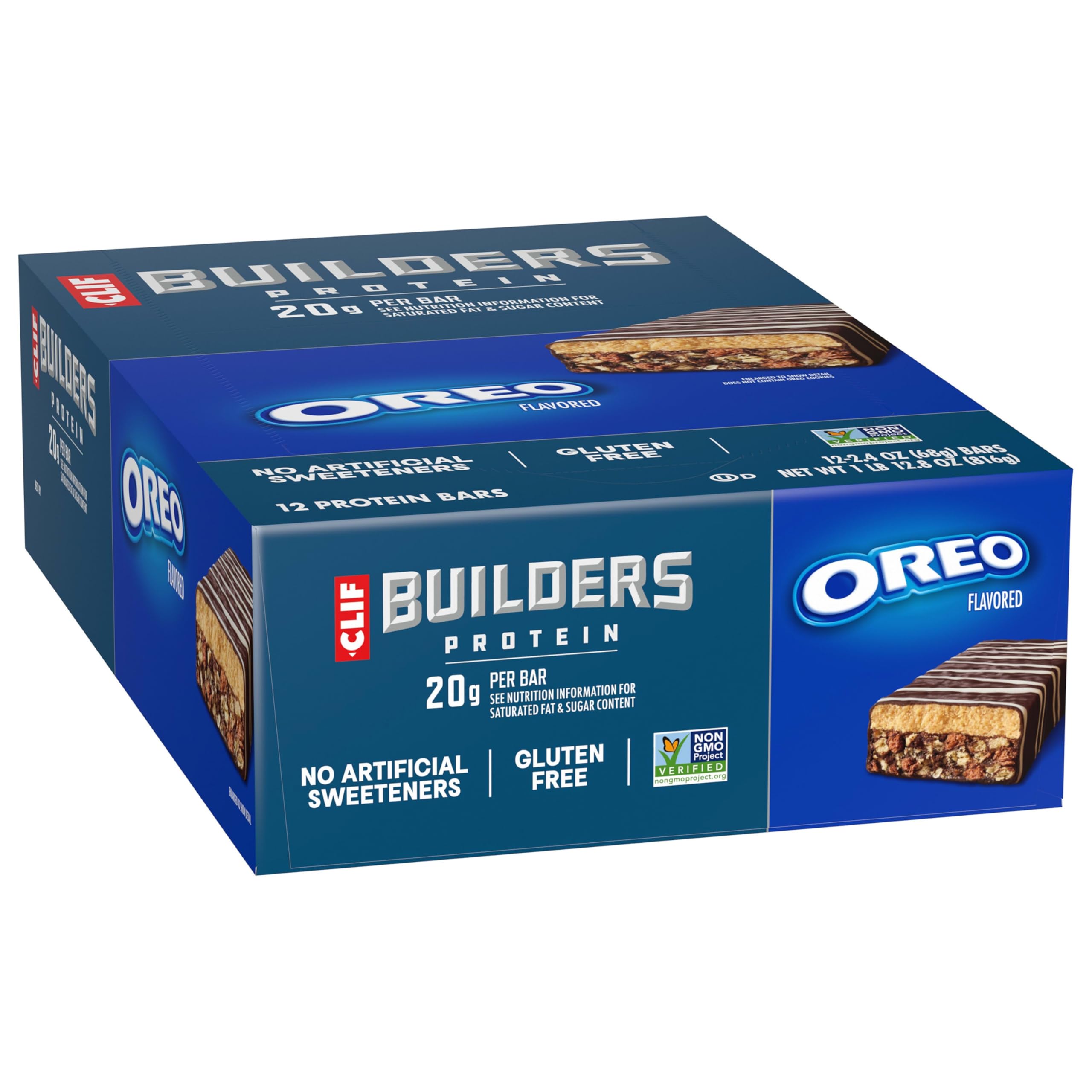 CLIF BUILDERS OREO-Bar no artificial sweeteners claim