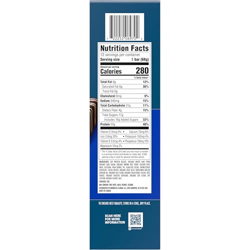 CLIF BUILDERS OREO-Bar nutrition facts emphasize 20 g protein per bar