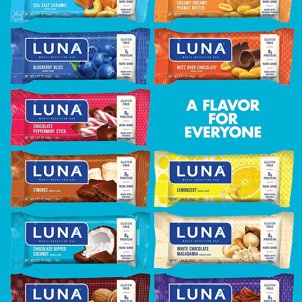 CLIF LUNA BAR on-the-go snacking in a gym bag setup