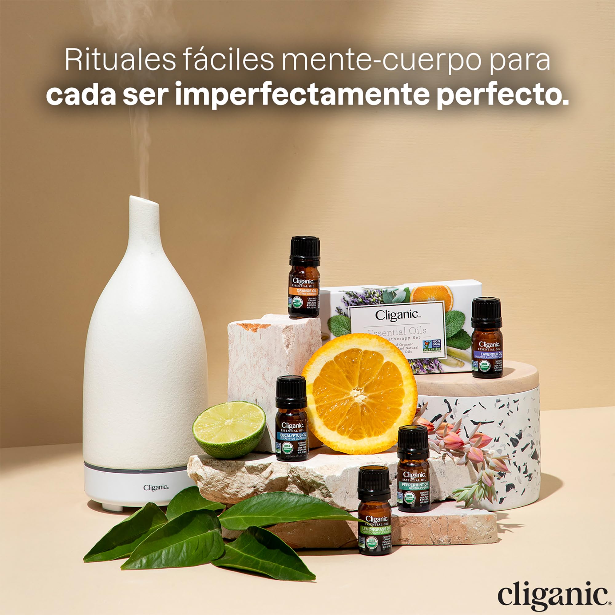 Cliganic Aceite de Canela para difusor, aroma cálido en casa.