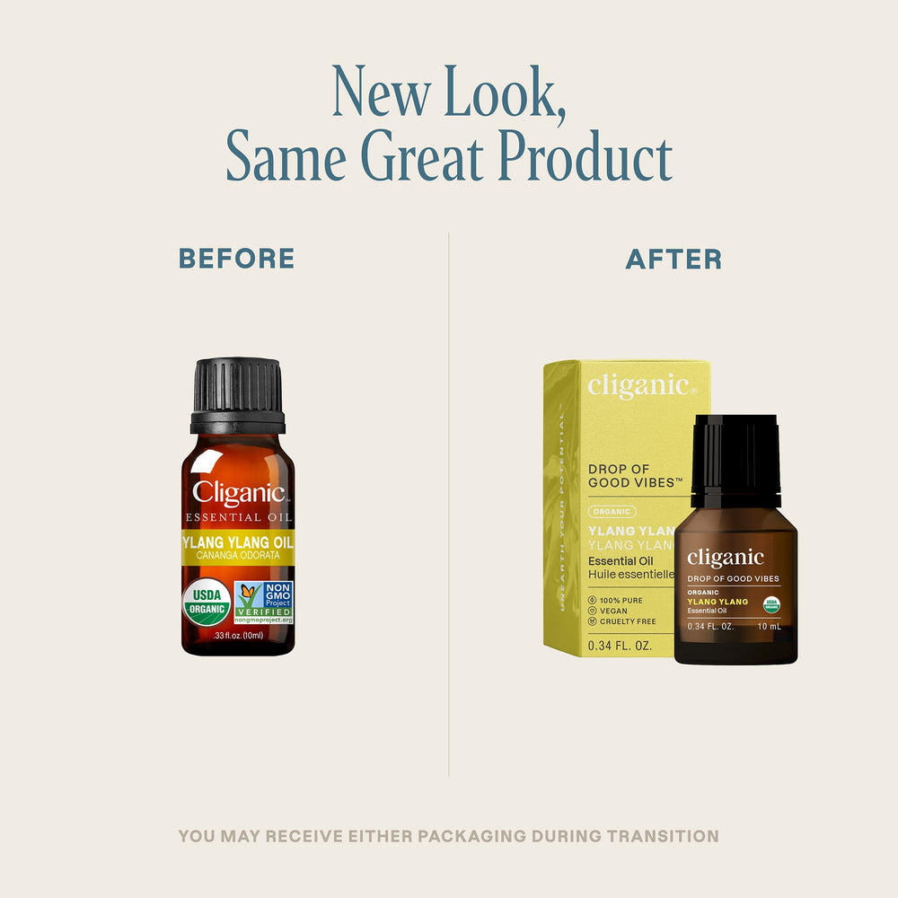 Cliganic Ylang Ylang Orgánico en difusor para crear ambiente relajante.