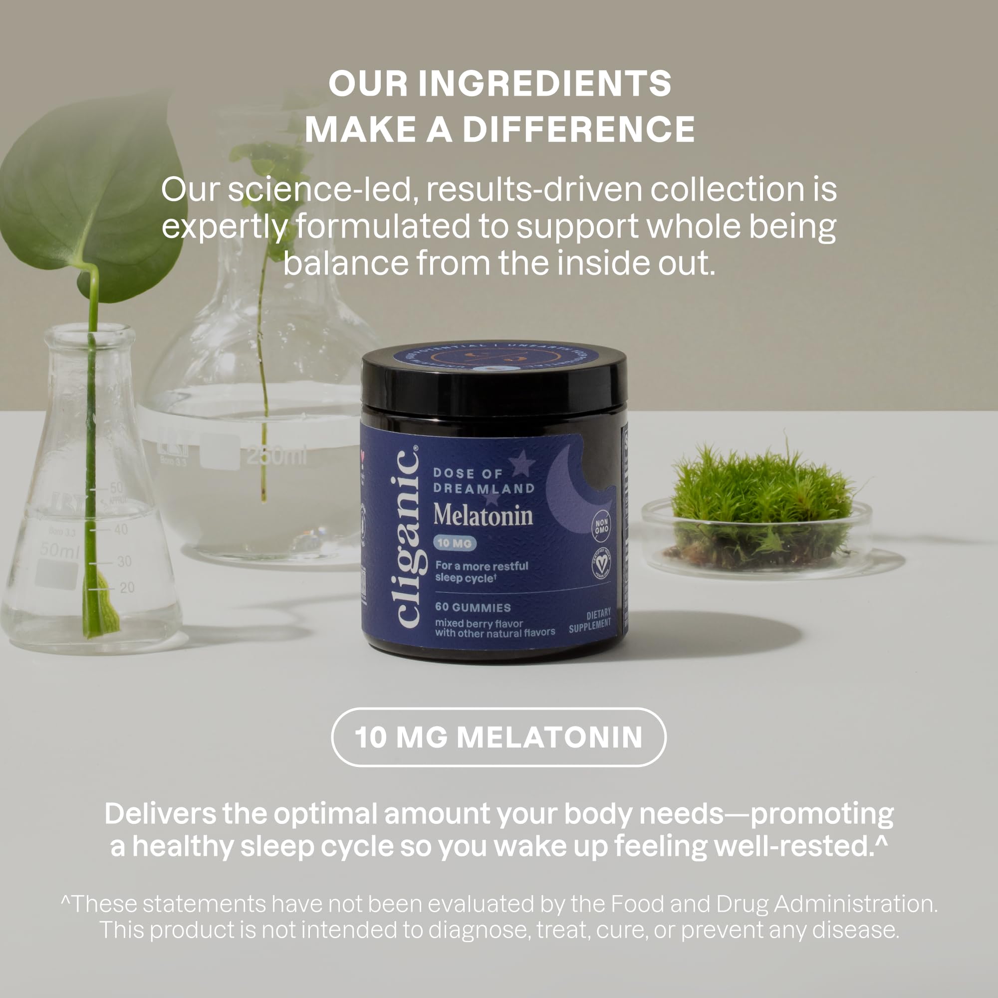 Cliganic Melatonin Gummies brand logo for trust and quality