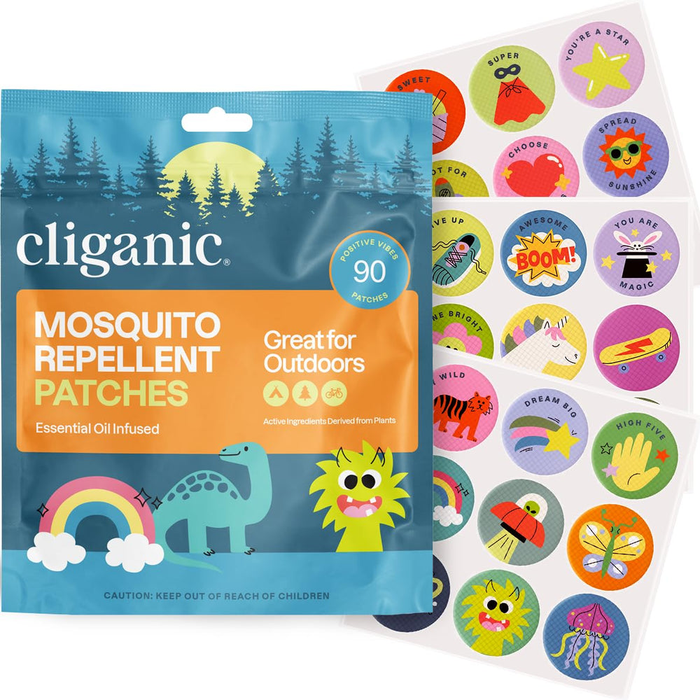 Cliganic mosquito repellent stickers collection for outdoor comfort with kids