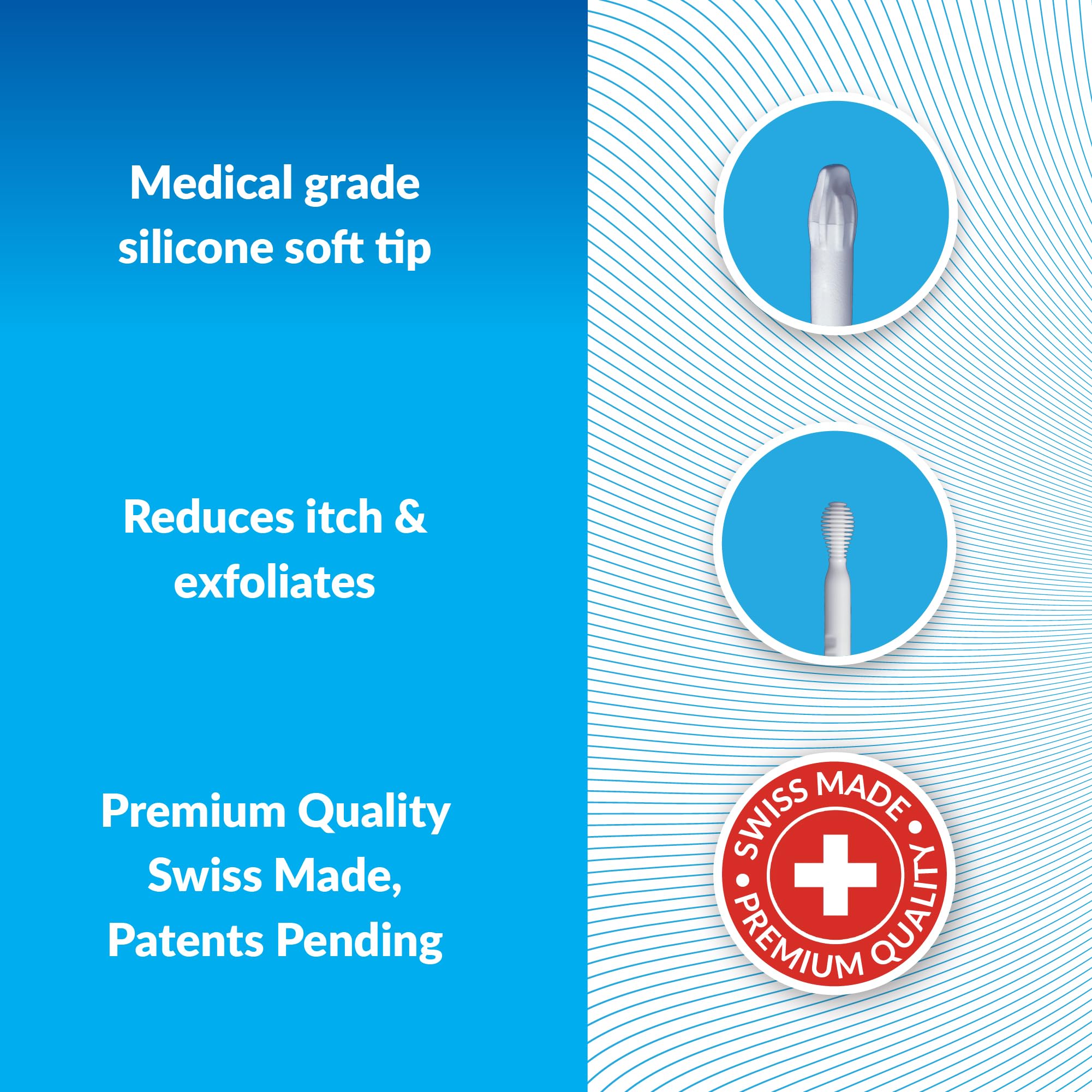 Clinere being rinsed after use demonstrates simple cleaning.