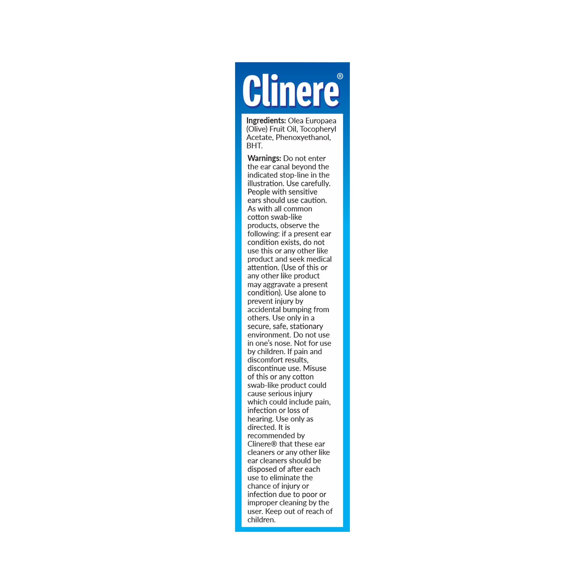 Clinere ear oil conditioner bottle with tips ready for use