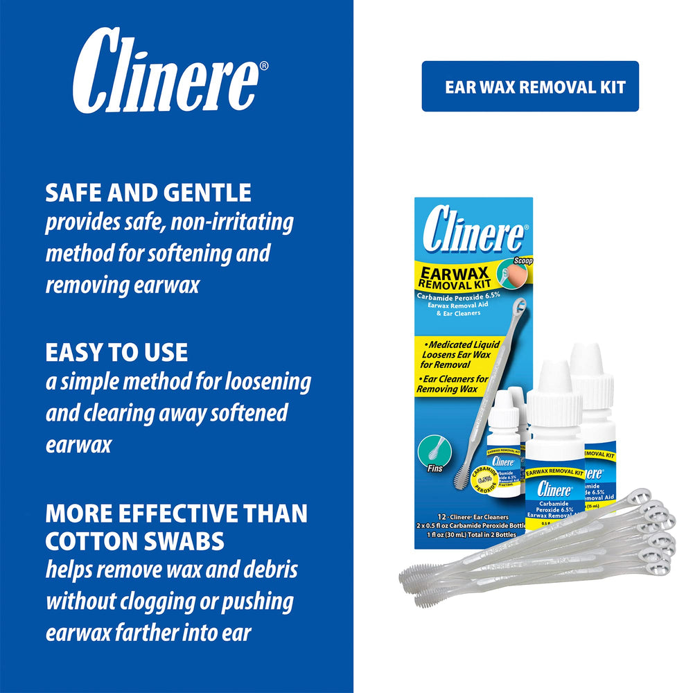 Extremo aleta del limpiador Clinere para raspar suavemente cerumen.