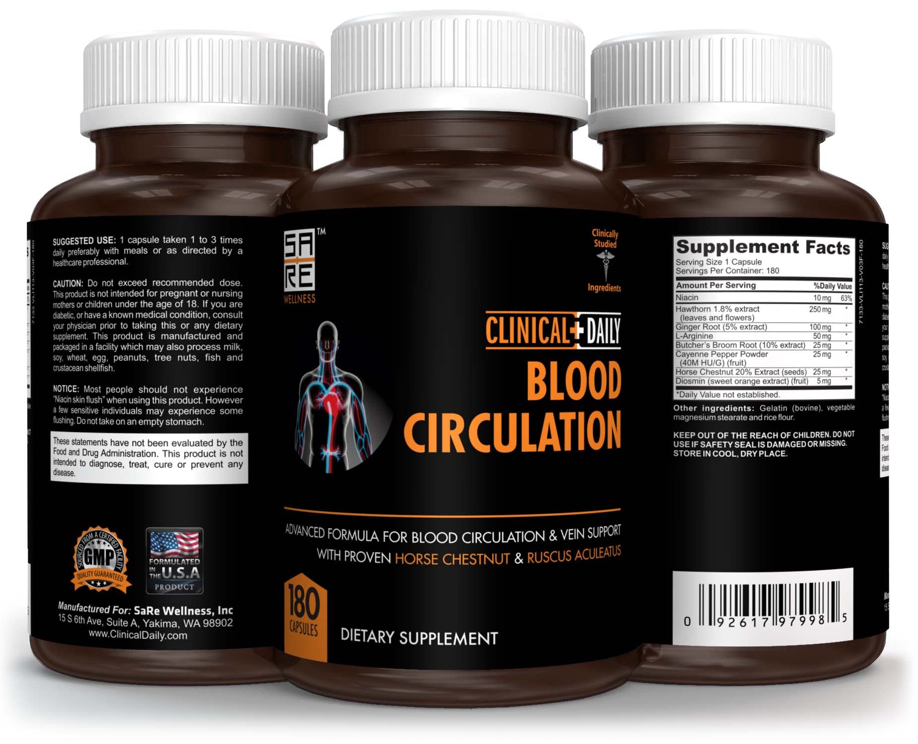 Horse chestnut extract in Clinical Daily supports vein health.