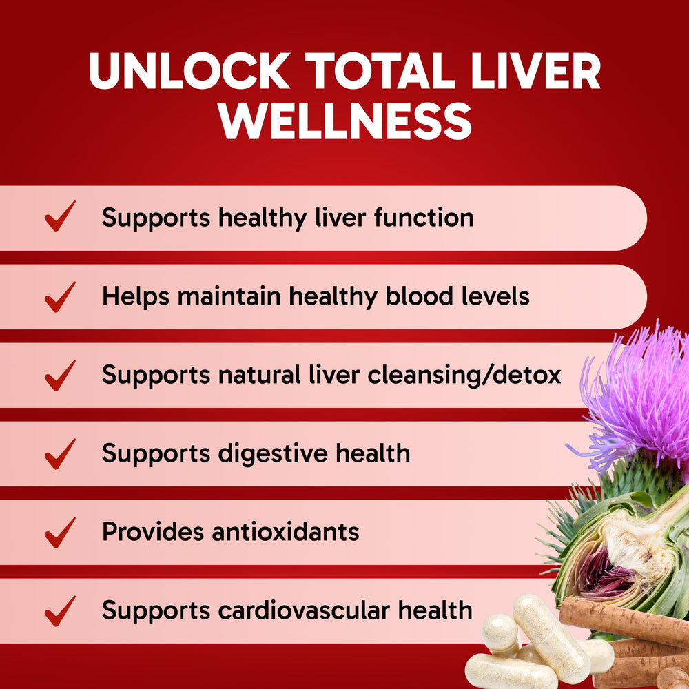 Clinical Effects ingredients chart highlighting zinc and milk thistle synergy.