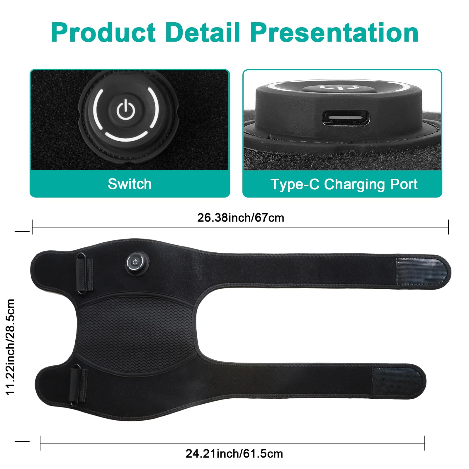 CLMTAS knee pad control panel demonstrates P1-P3 levels for customizable sessions