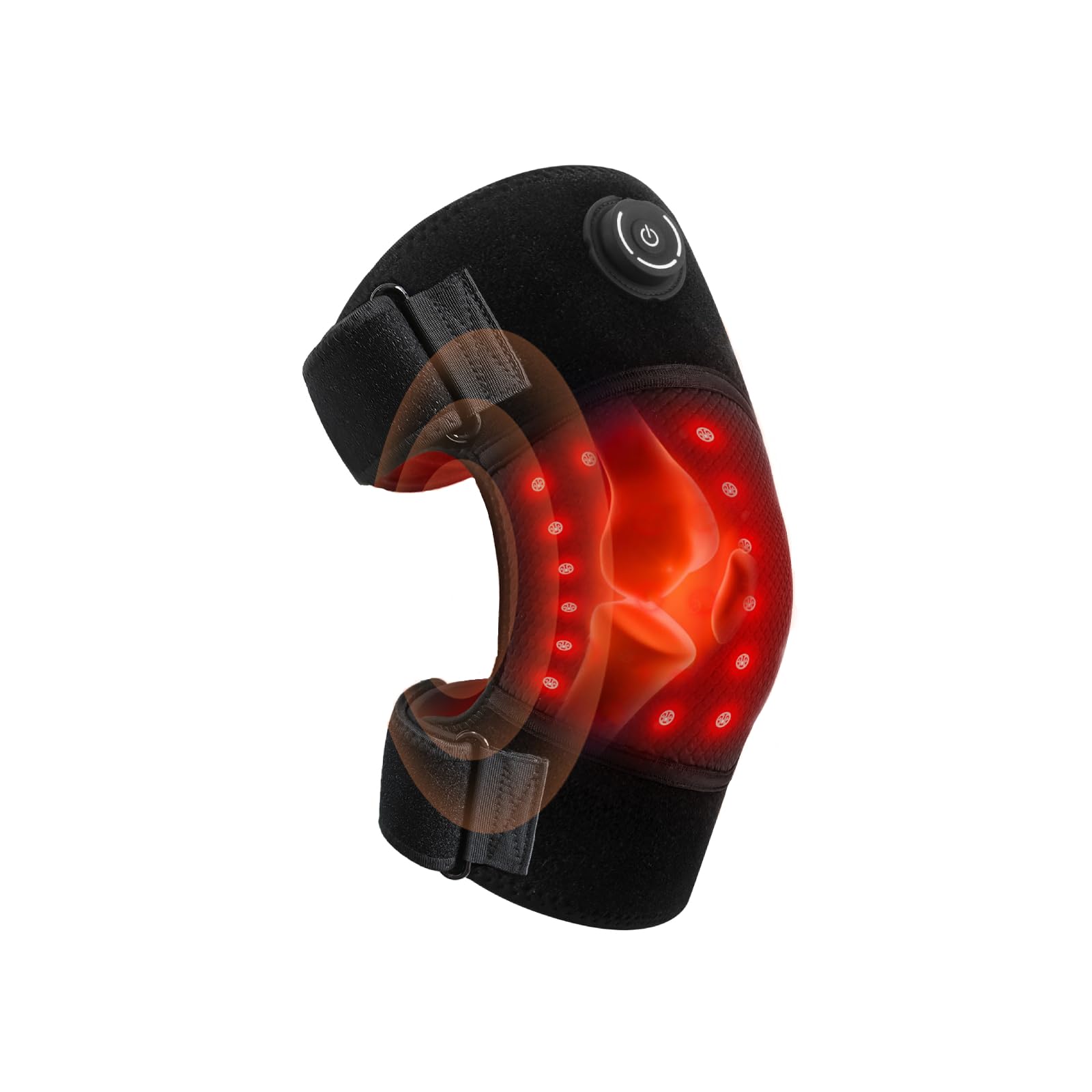 CLMTAS red light knee pad front view for at-home therapy sessions
