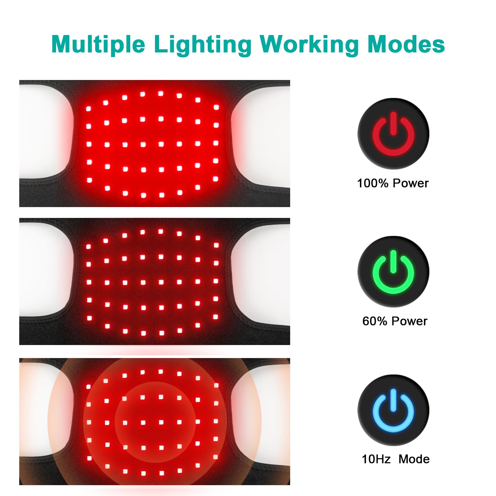 CLMTAS red light knee pad wireless design supports convenient use anywhere