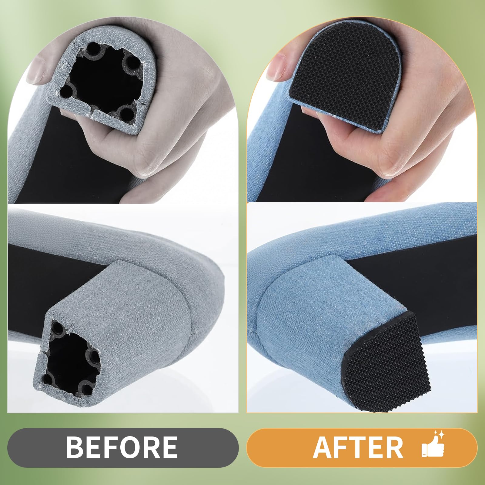 Clofiak patches reduce click noise for quieter walking on hard floors