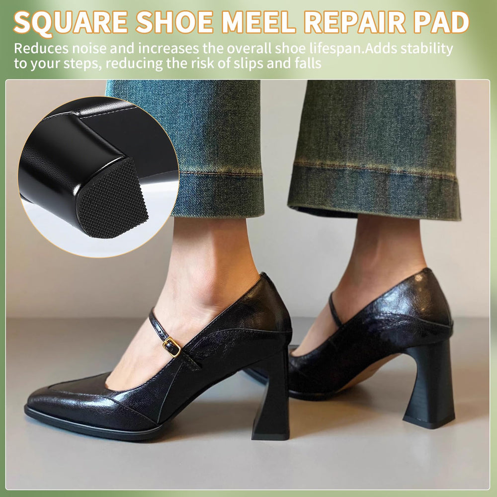 Clofiak patch on polished floor demonstrates enhanced grip for safe steps