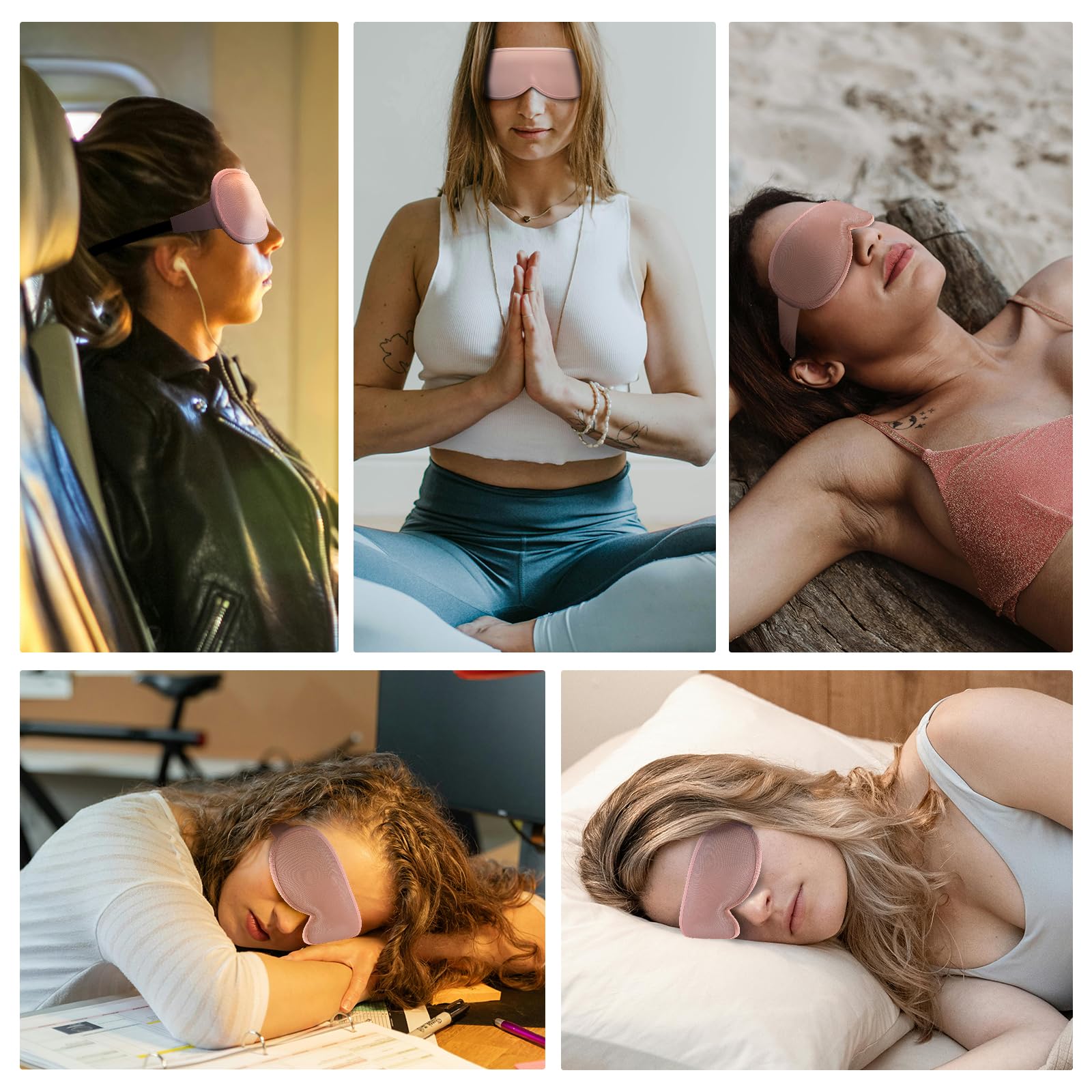 Clomay antifaz para meditación y descanso fácil de llevar