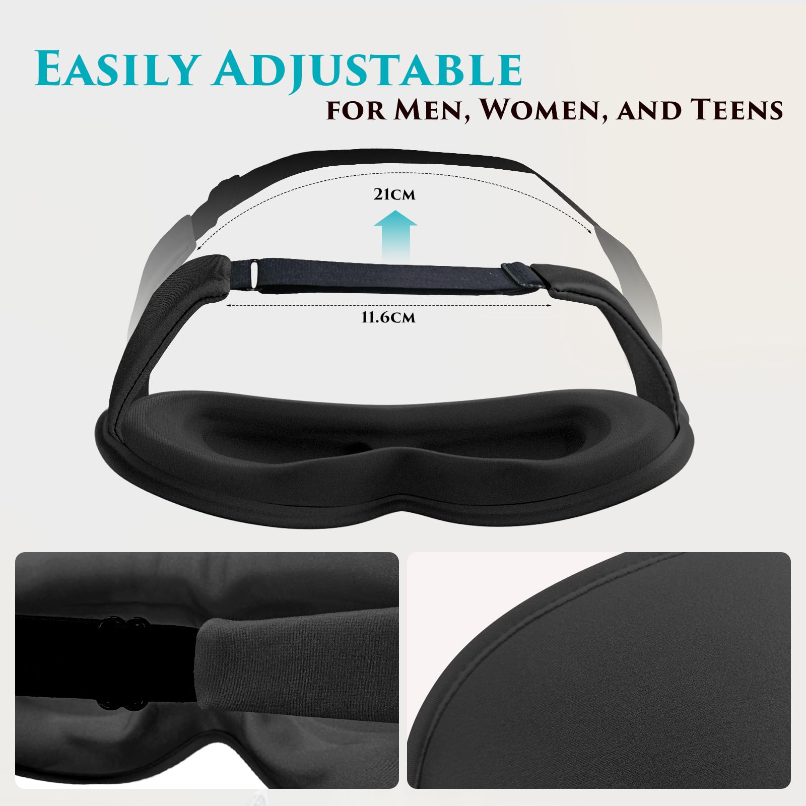 CLOMAY hair-friendly headband keeps the mask in place without pulling hair