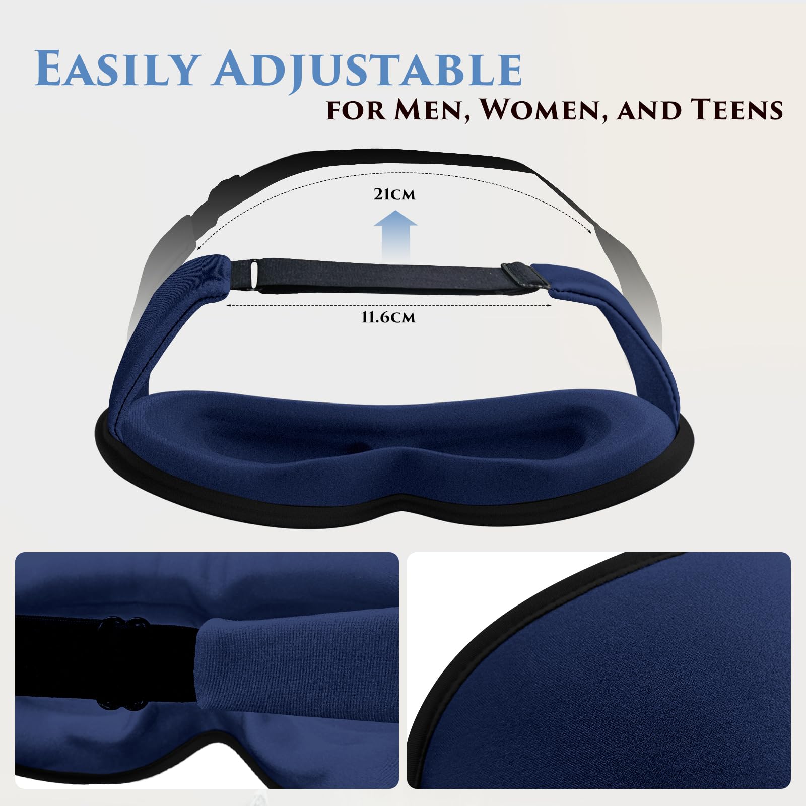 Clomay eye mask is lightweight and compact for travel and on-the-go rest.