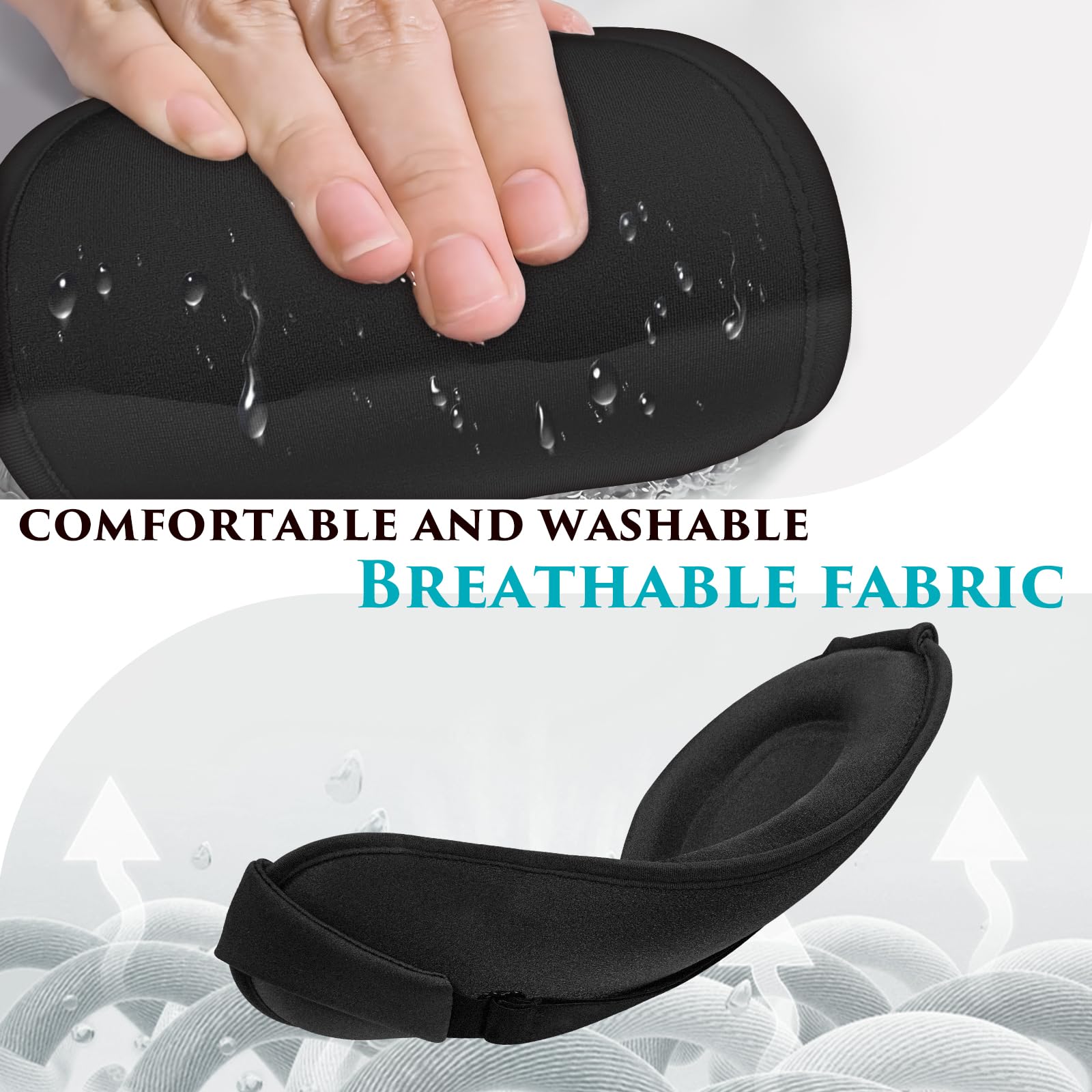 CLOMAY travel-friendly eye mask folds compactly for on-the-go sleep