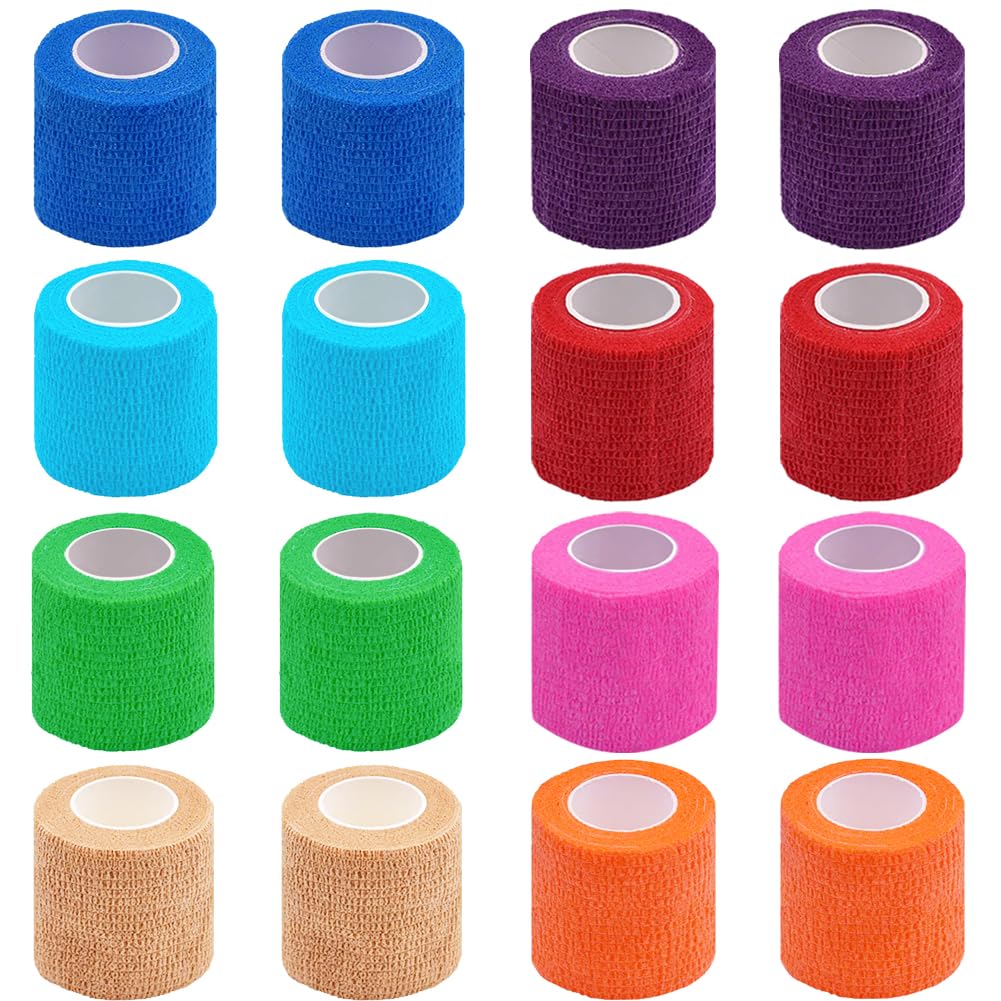 Clooflar self-adhesive bandage wrap 16-rolls pack for quick, secure support.