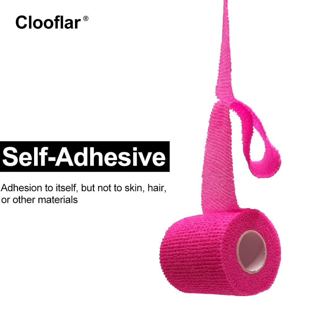 Clooflar vet wrap safely adheres to itself without irritating fur or skin.
