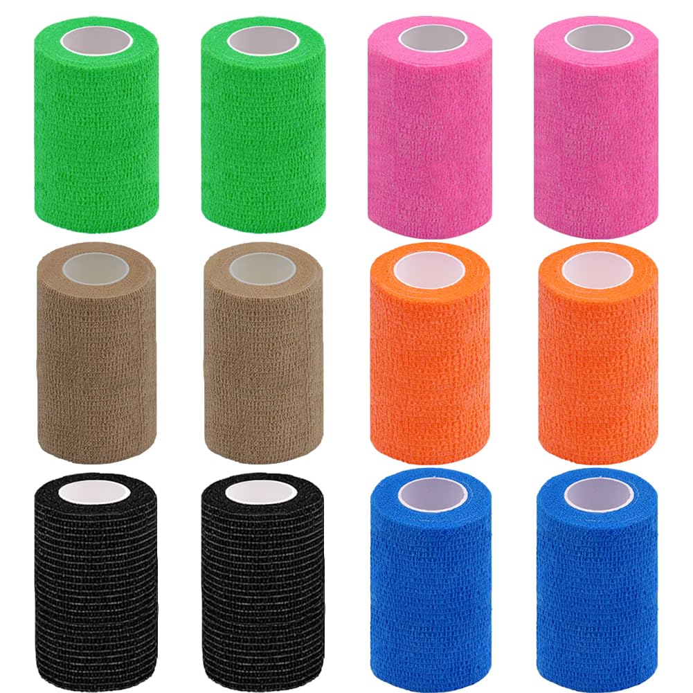 Clooflar vendaje cohesivo: 12 rollos listos para llevar y usar en cualquier lugar.