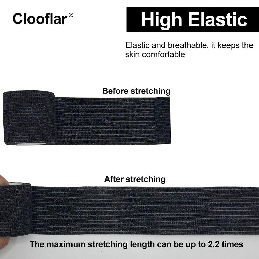 Clooflar elastic wrist tape demonstrates up to 2.2x stretch
