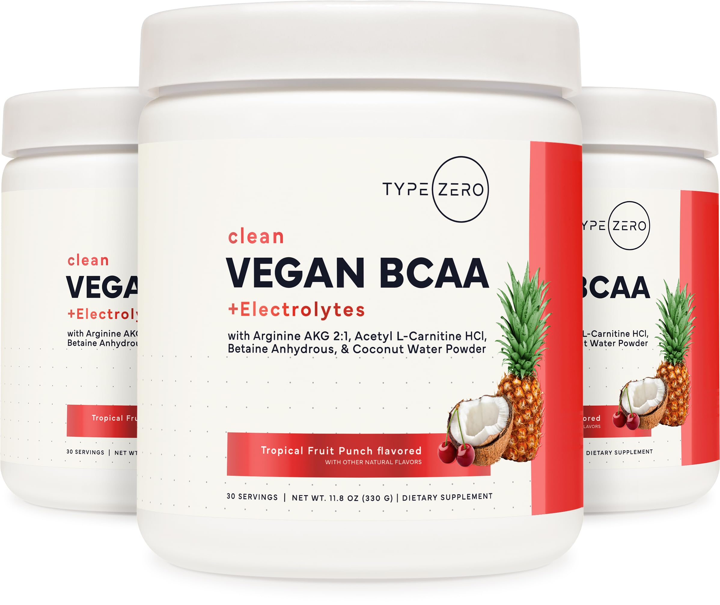 Close-up label of Type Zero BCAA Tropical Fruit Punch