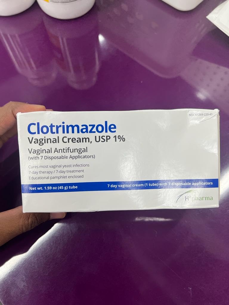 Clotrimazole vaginal cream tube for 1% dosage to help relieve vaginal yeast symptoms