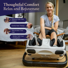 Cloud Massage Shiatsu Foot Massager with Heat deep-kneading rollers closeup for foot comfort