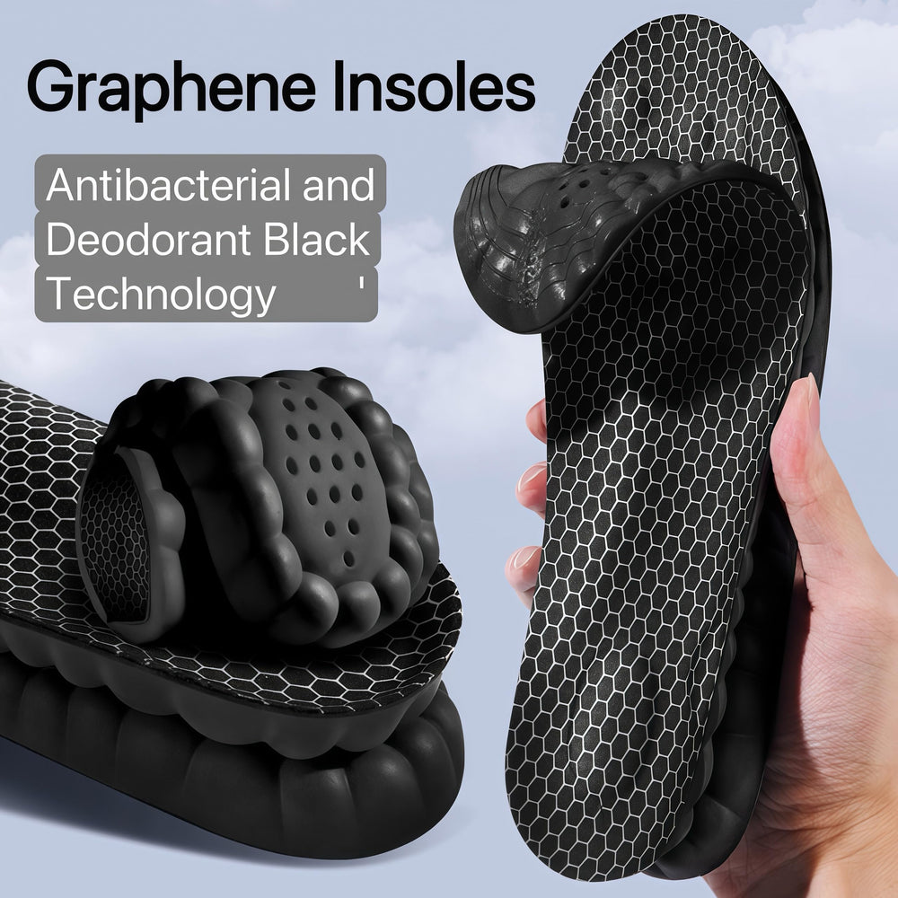 Cloud Soles shock-absorption heel reduces impact during long walks