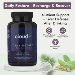 Cloud9 Daily Restore NAC ingredient closeup for liver and antioxidant support.