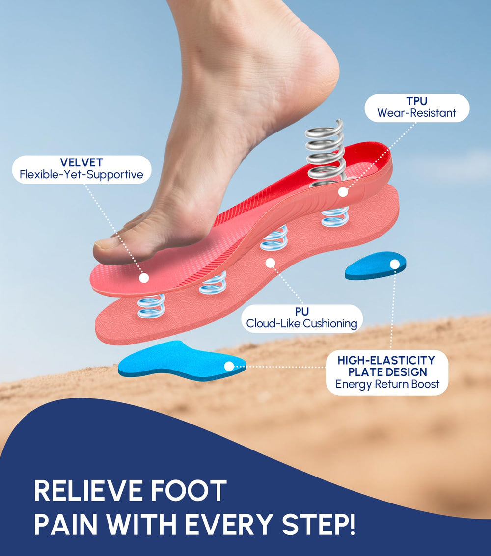 Cloudflo breathable velvet top insoles stay dry and fresh all day.