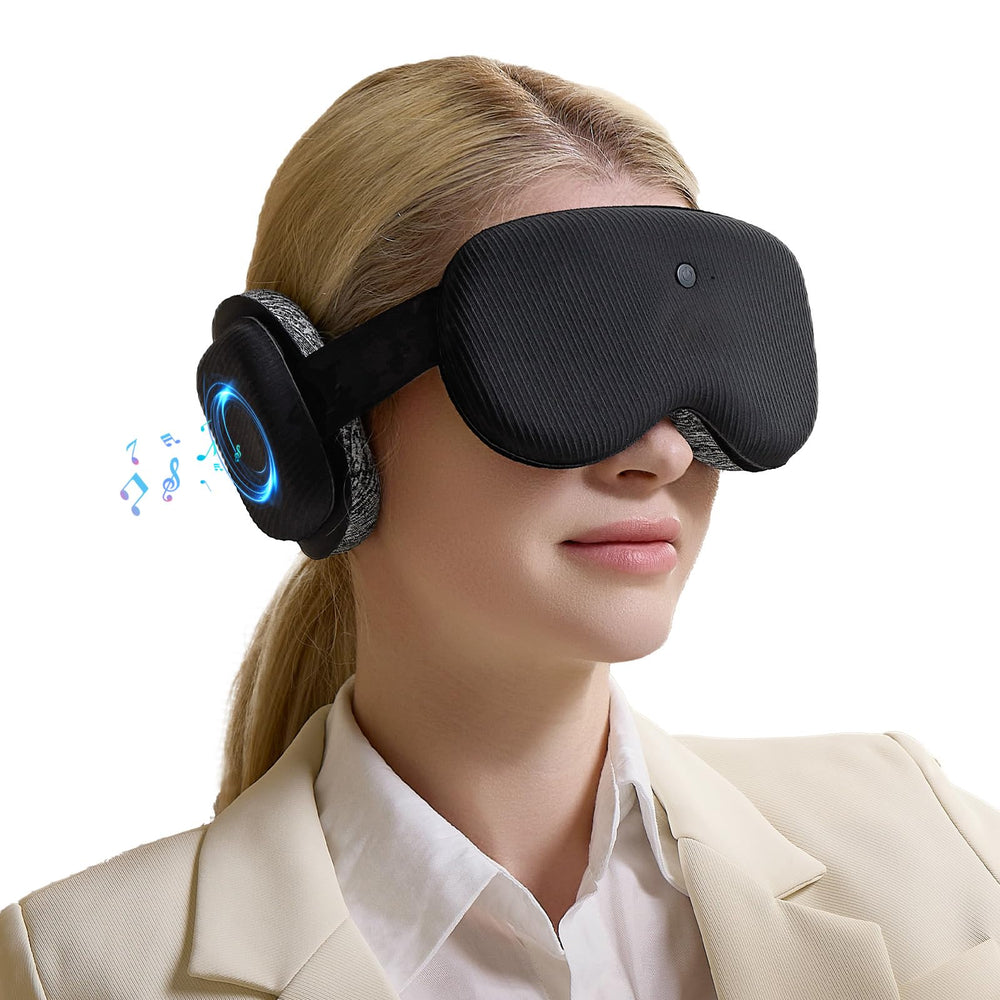 CLOZIAS Sleep Headphones 3in1 design blocks light while playing audio.