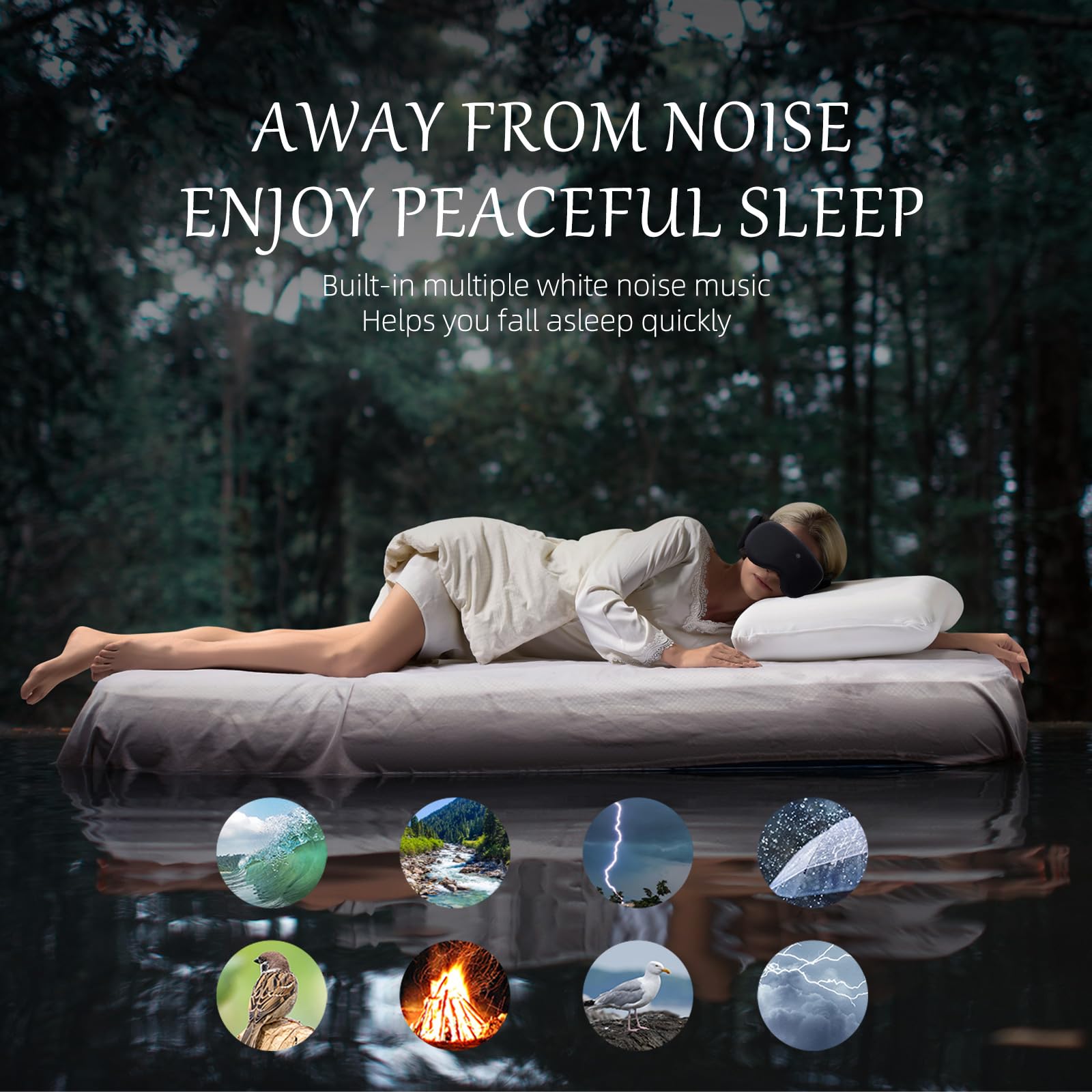 CLOZIAS Sleep Headphones deliver rich stereo sound for relaxation.