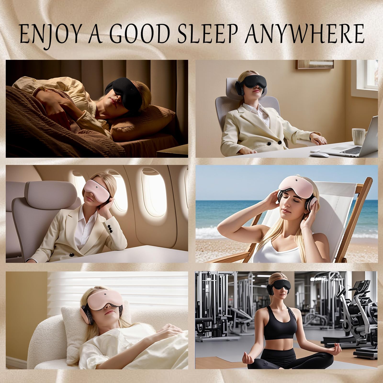CLOZIAS Sleep Headphones travel-friendly headband fits in luggage.