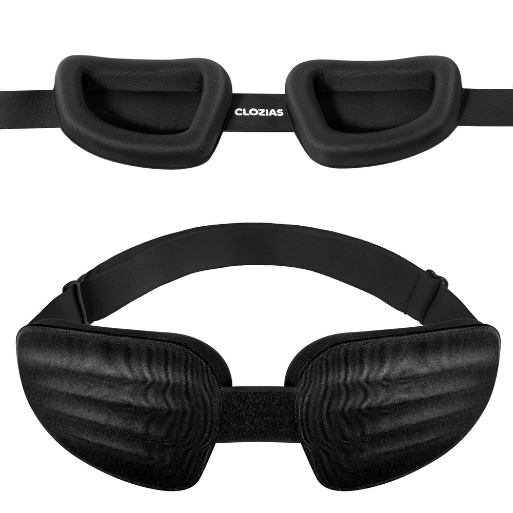 CLOZIAS sleep mask with adjustable strap for a flexible, comfortable fit and light blocking