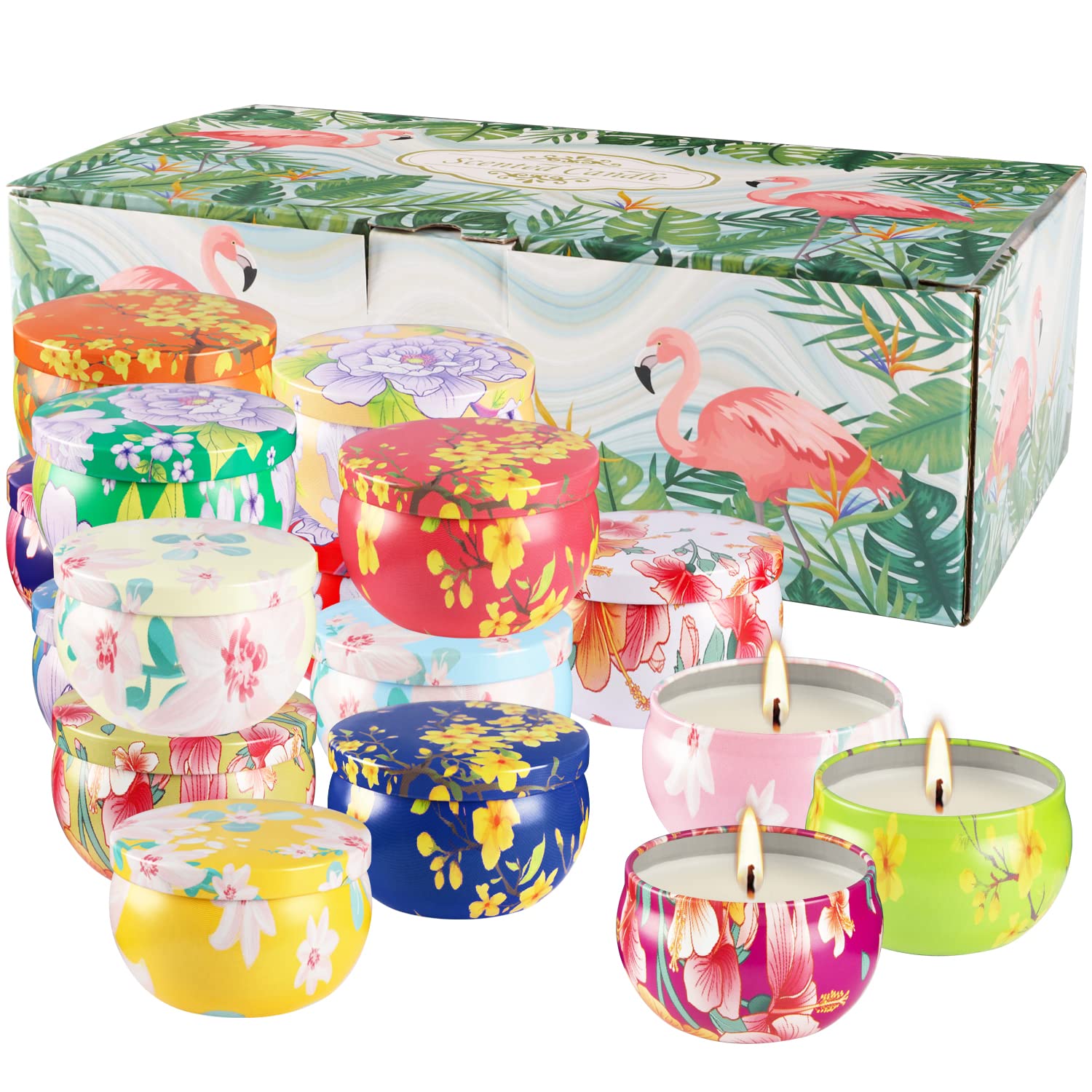 CLTNIKET peony-pattern candle offers cozy scent and colorful accent.