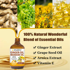 CMWGKBC lymphatic drainage ginger oil for gentle circulation support.